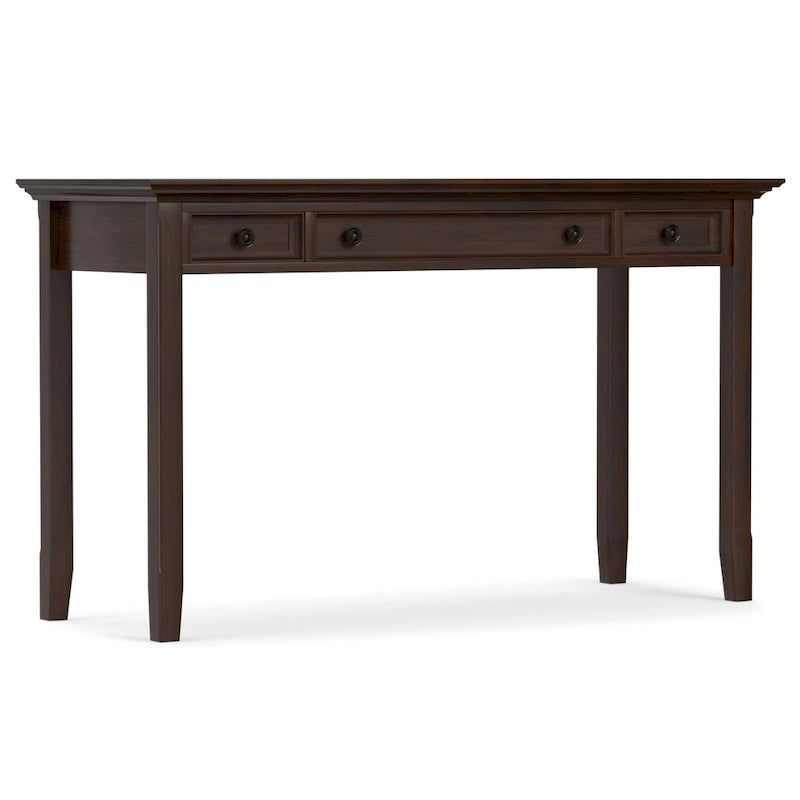 Bureau de style transitionnel en bois massif, largeur 54 pouces