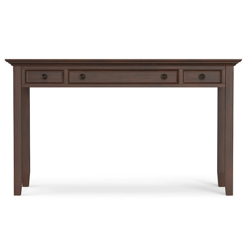 Bureau de style transitionnel en bois massif, largeur 54 pouces