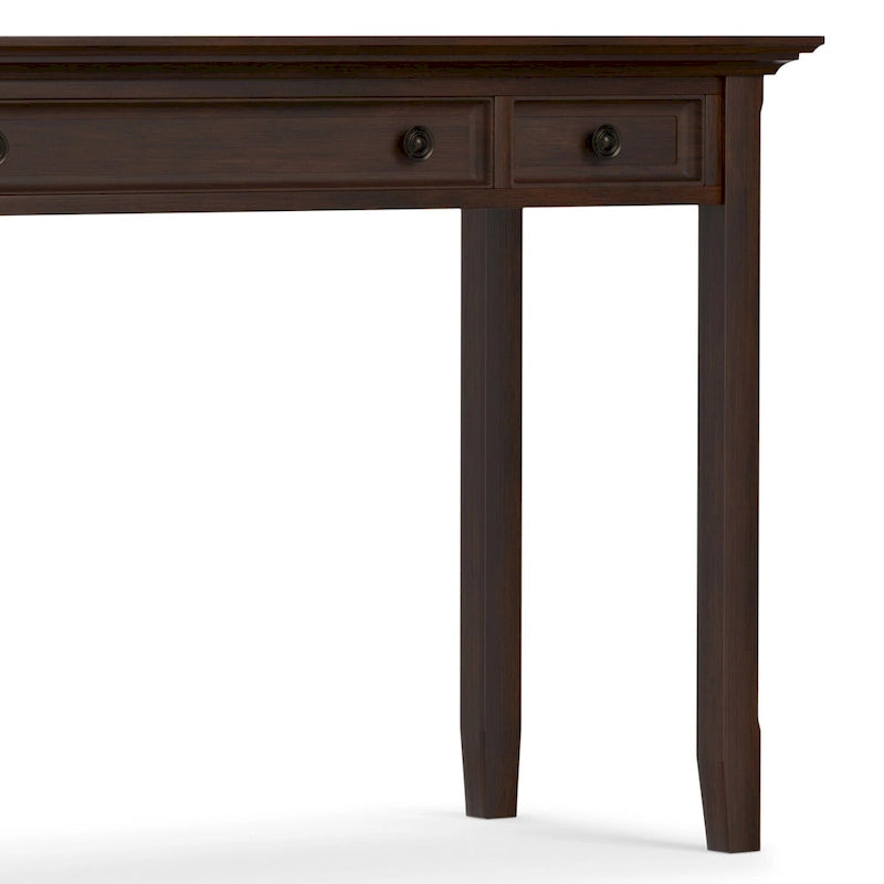 Bureau de style transitionnel en bois massif, largeur 54 pouces