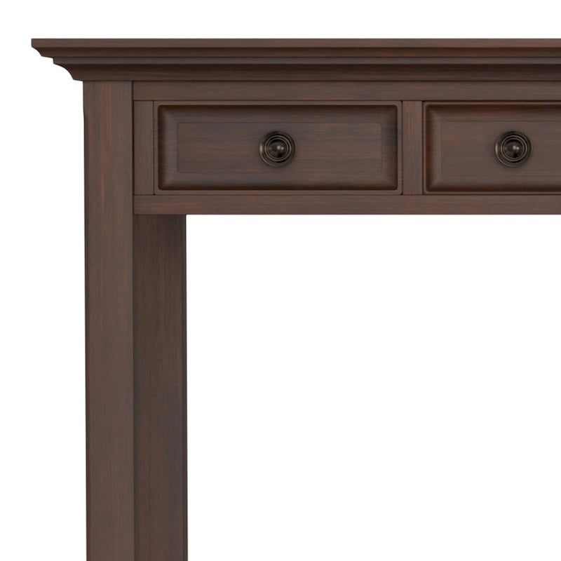 Bureau de style transitionnel en bois massif, largeur 54 pouces