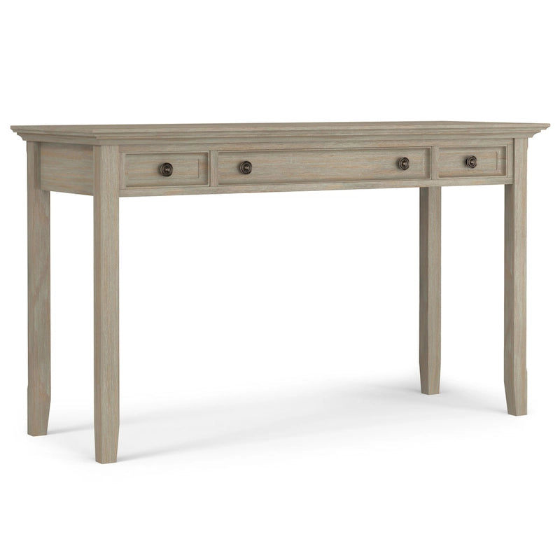 Bureau de style transitionnel en bois massif, largeur 54 pouces