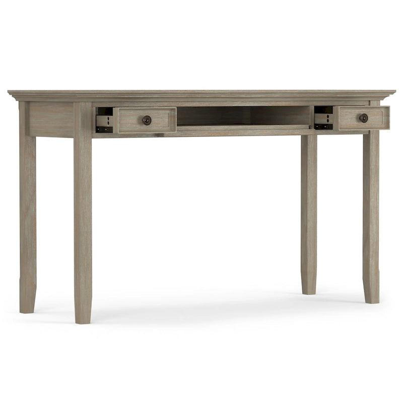 Bureau de style transitionnel en bois massif, largeur 54 pouces