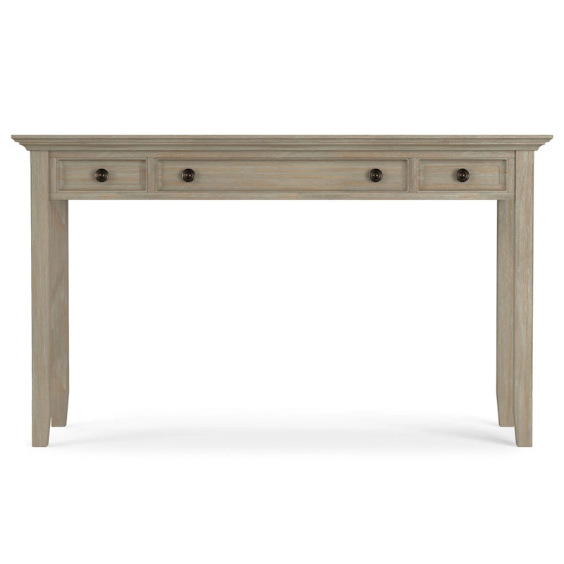 Bureau de style transitionnel en bois massif, largeur 54 pouces