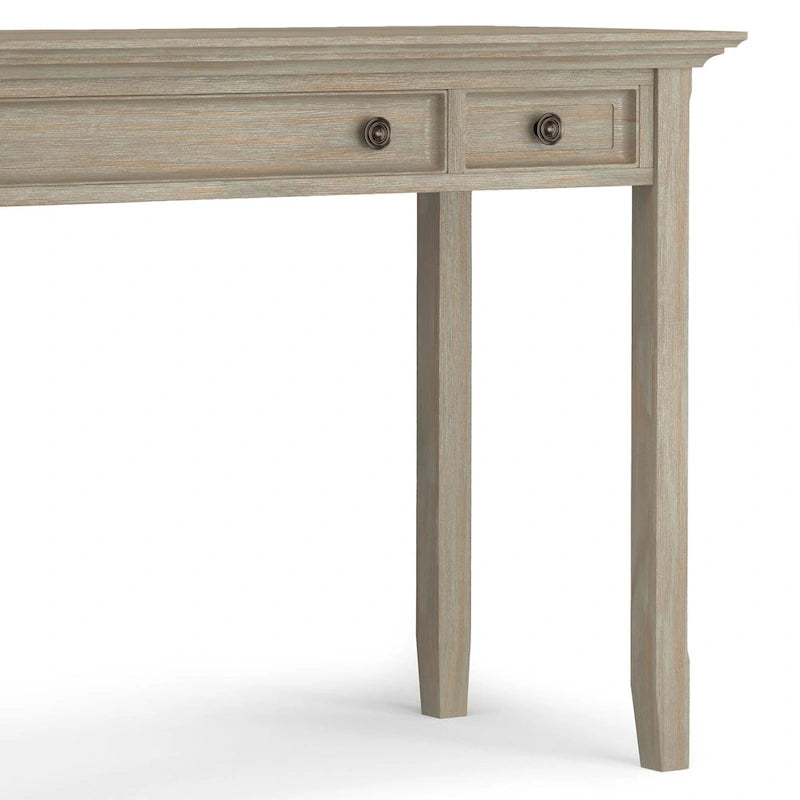 Bureau de style transitionnel en bois massif, largeur 54 pouces