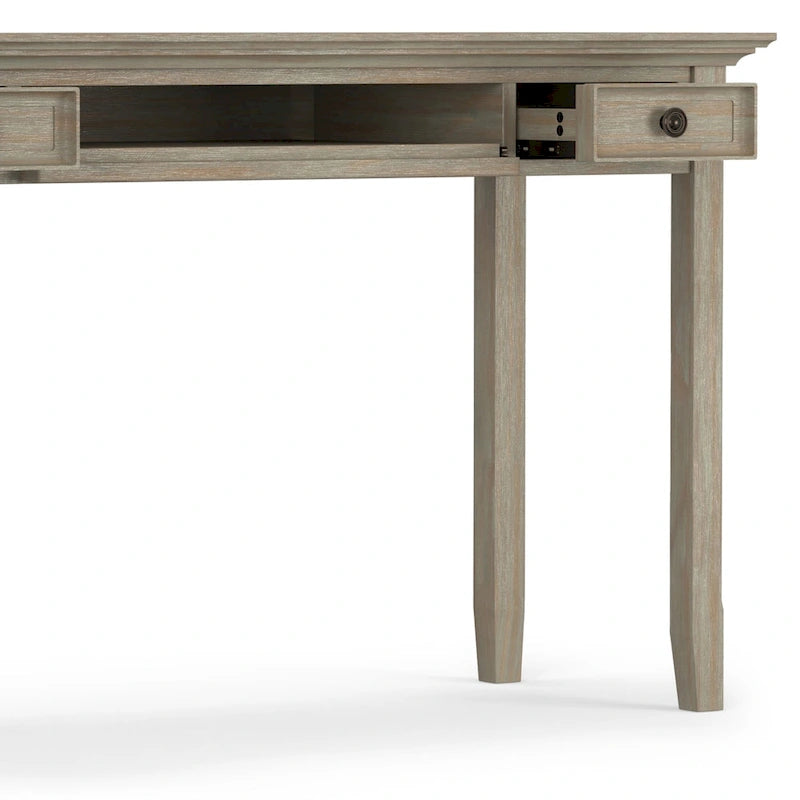 Bureau de style transitionnel en bois massif, largeur 54 pouces