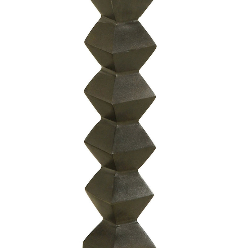 Table d'appoint ronde à plateau en marbre avec piédestal empilé de cubes