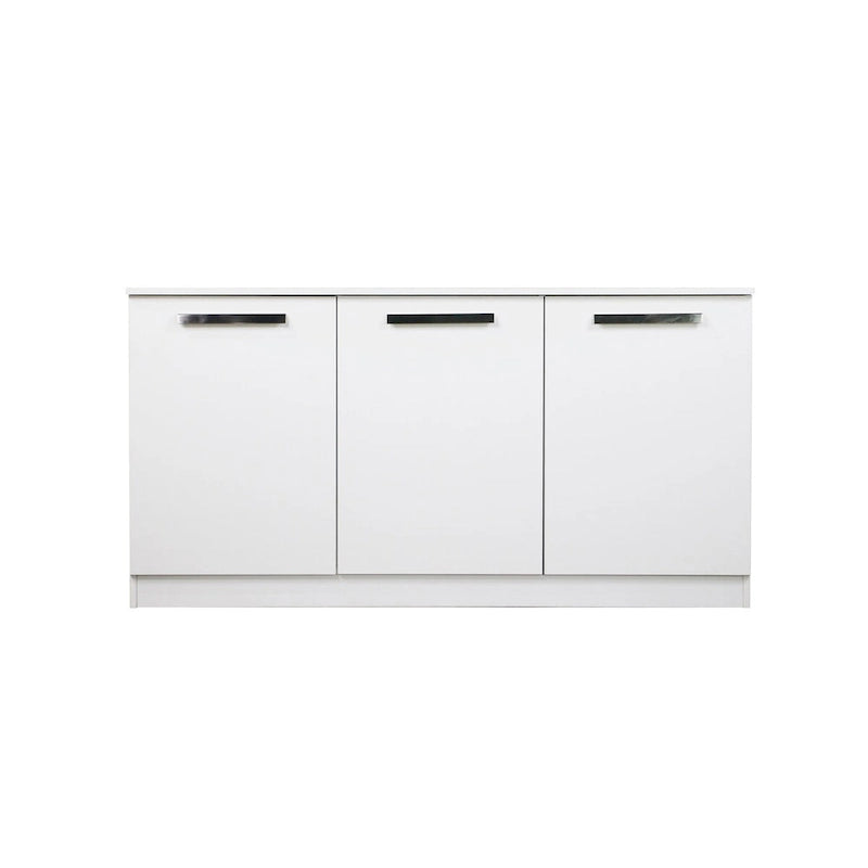 Buffet contemporain à 3 portes avec étagères intérieures