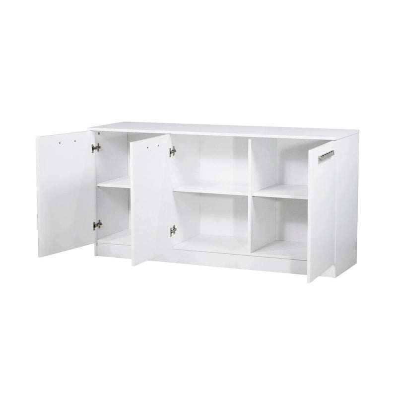 Buffet contemporain à 3 portes avec étagères intérieures