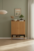 Sideboard in Japanese-inspired Room without Table and Chairs